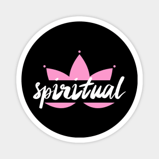 spiritual on pink lotus Yoga design Magnet